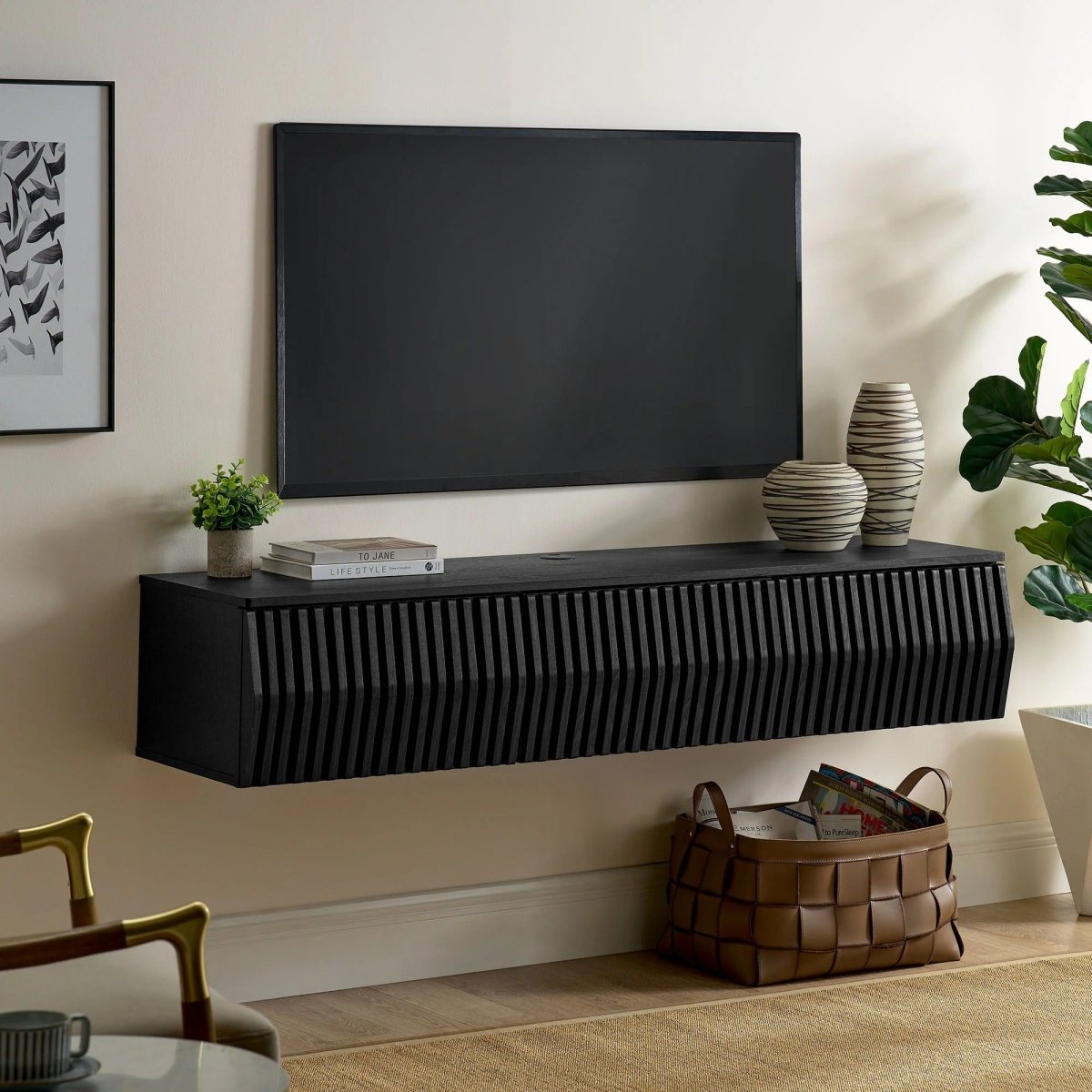 Wall Mounted TV Stand with Storage 64 Inch - TV Stands available at Alpine Outlets in Denver