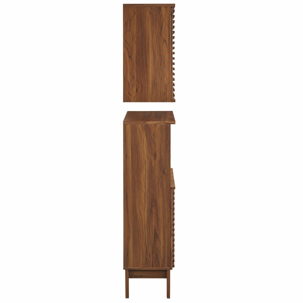 Walnut Bathroom Cabinet Set with Freestanding and Wall-Mounted Storage - Bathroom Fixtures - Alpine Outlets