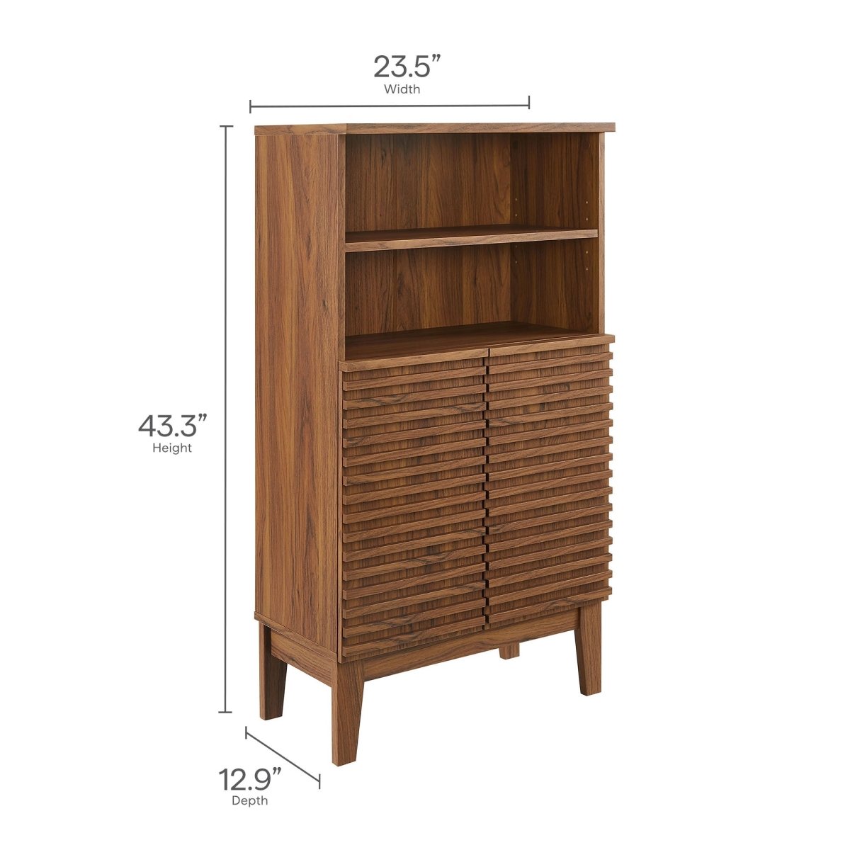 Walnut Bathroom Cabinet Set with Freestanding and Wall-Mounted Storage - Bathroom Fixtures - Alpine Outlets