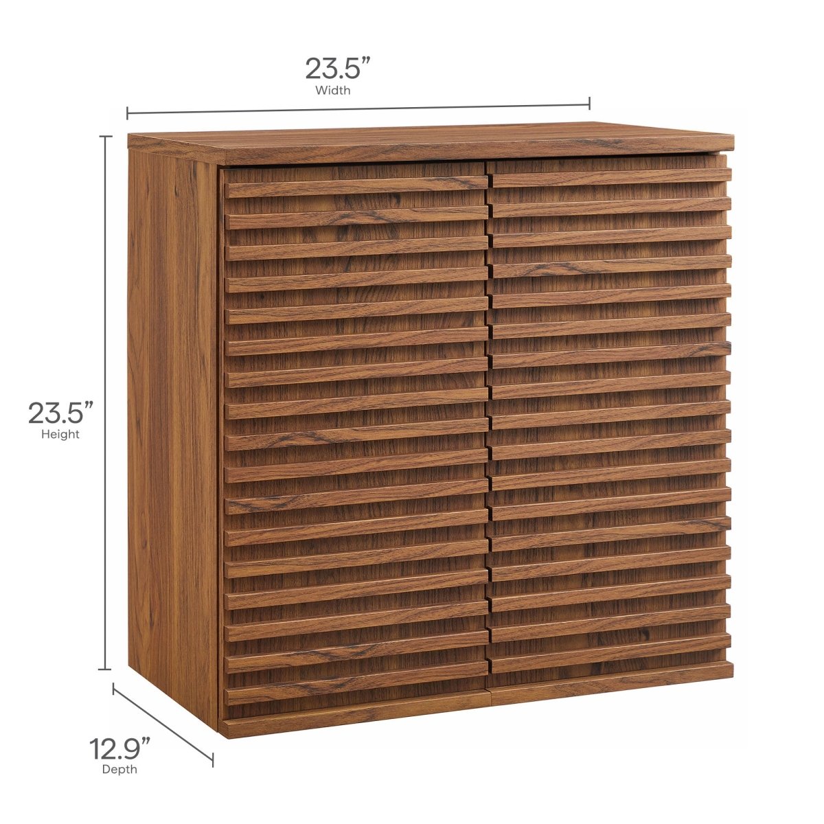 Walnut Wall Mounted Bathroom Storage Cabinet - Bathroom Fixtures - Alpine Outlets