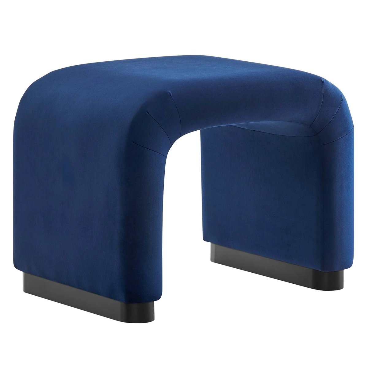 Waterfall Performance Velvet Stool – Velvet Upholstered 24 Inch - Ottomans available at Alpine Outlets in Denver