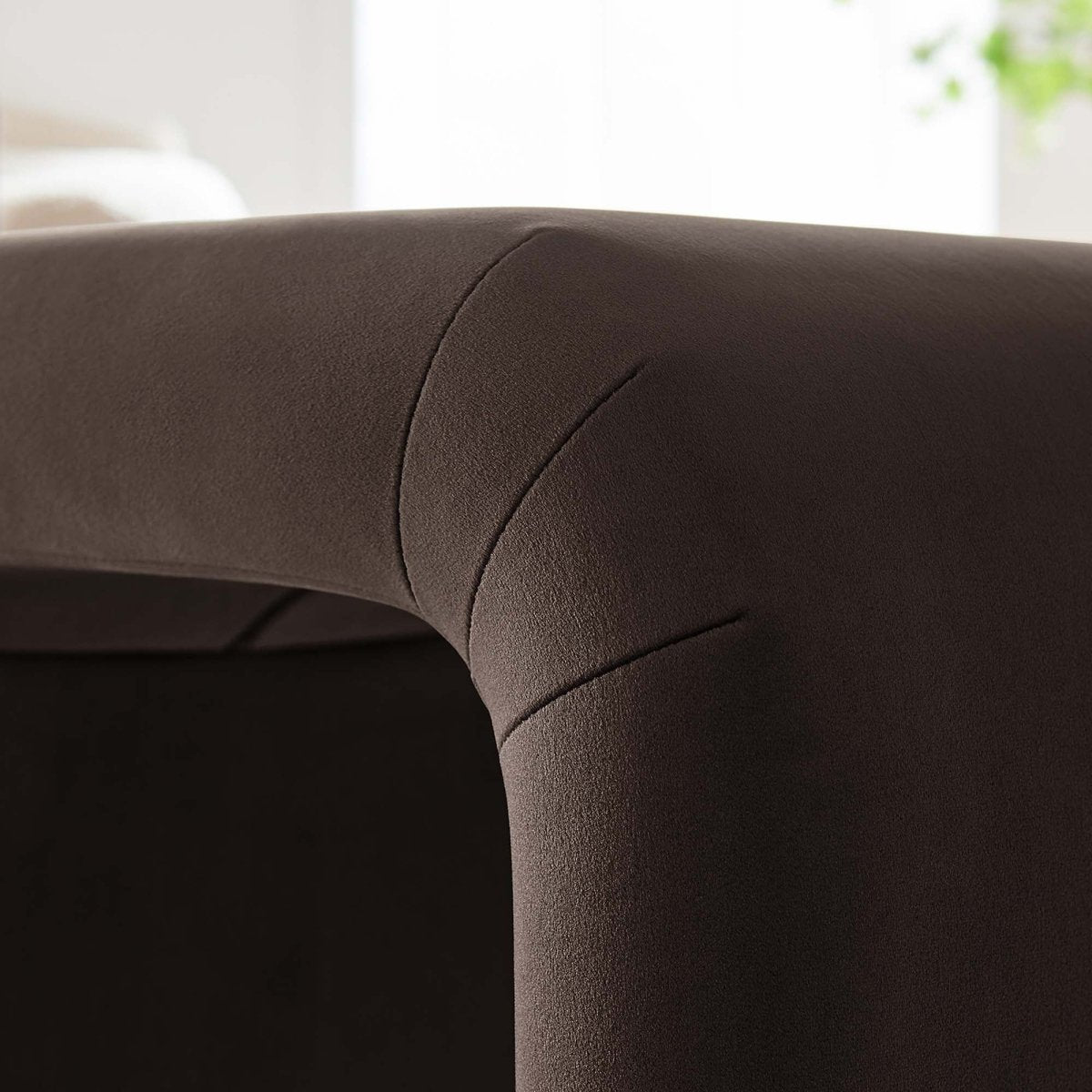 Waterfall Performance Velvet Stool – Velvet Upholstered 24 Inch - Ottomans available at Alpine Outlets in Denver