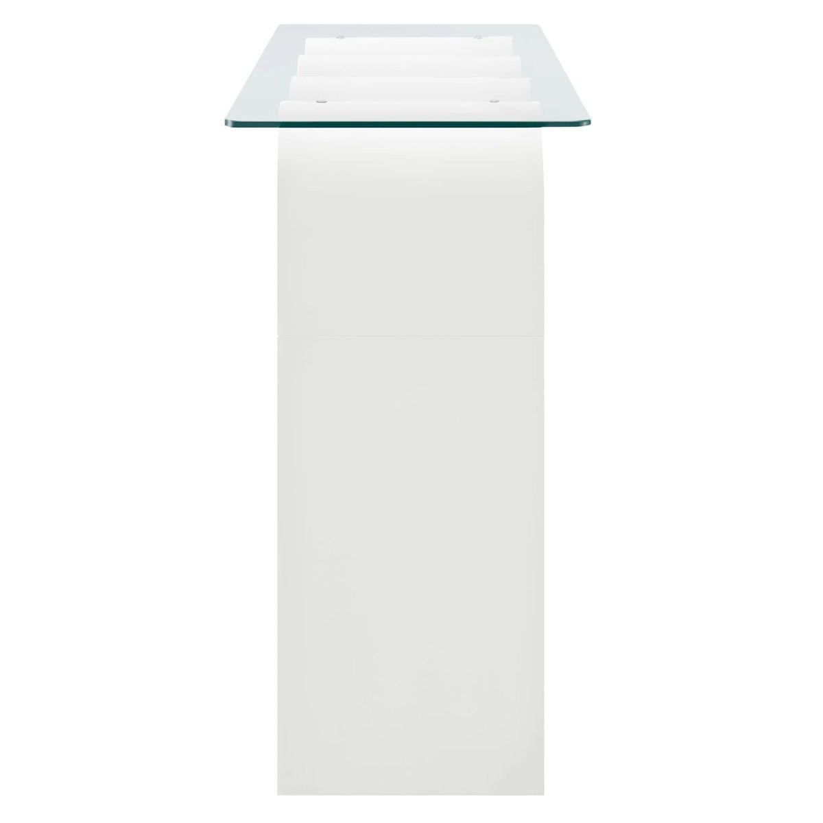 Wave Frame Glass Top Console Table β 50 Inch - Ottomans available at Alpine Outlets in Denver