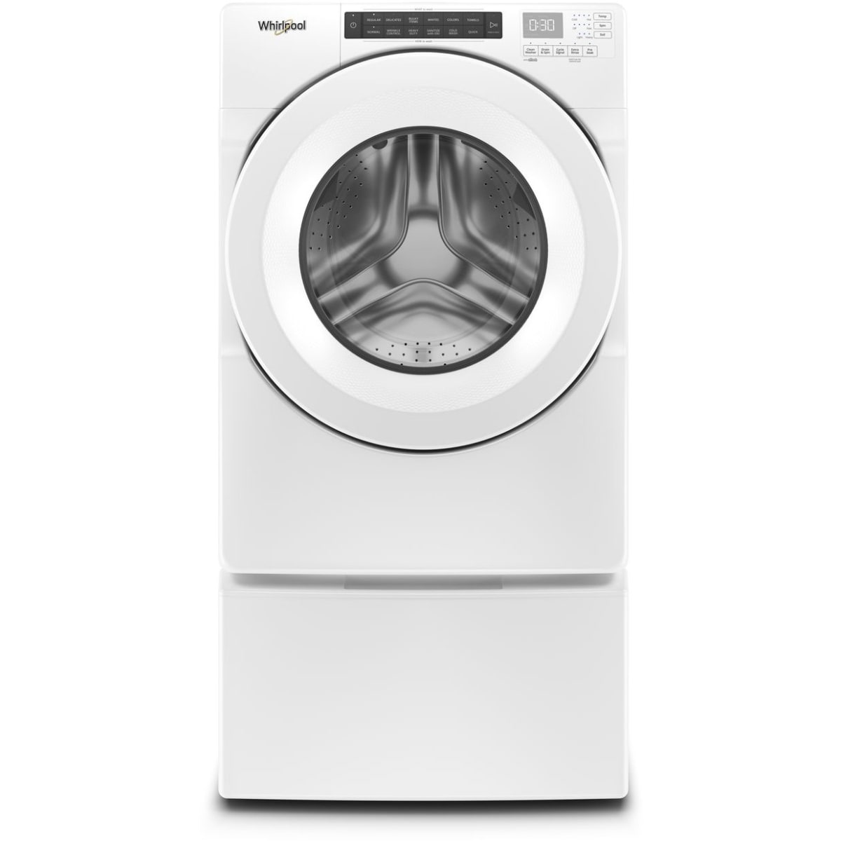 Whirlpool 4.3 cu. ft. White Closet Depth Stackable Front Load Washing Machine with Single Dose Dispenser