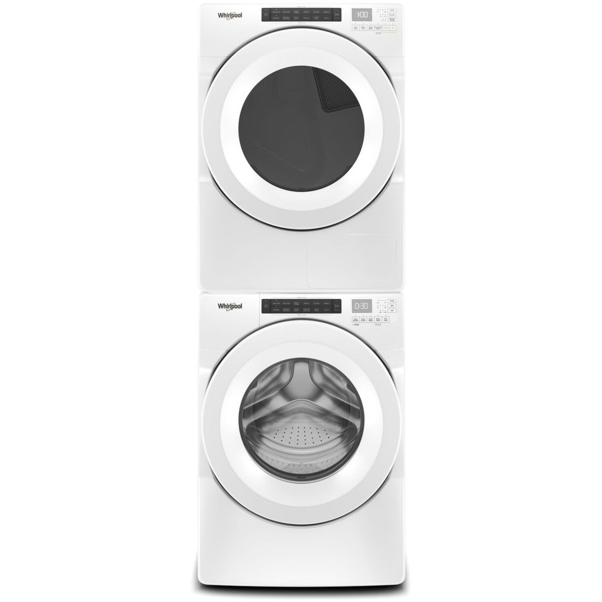 Whirlpool 4.3 cu. ft. White Closet Depth Stackable Front Load Washing Machine with Single Dose Dispenser