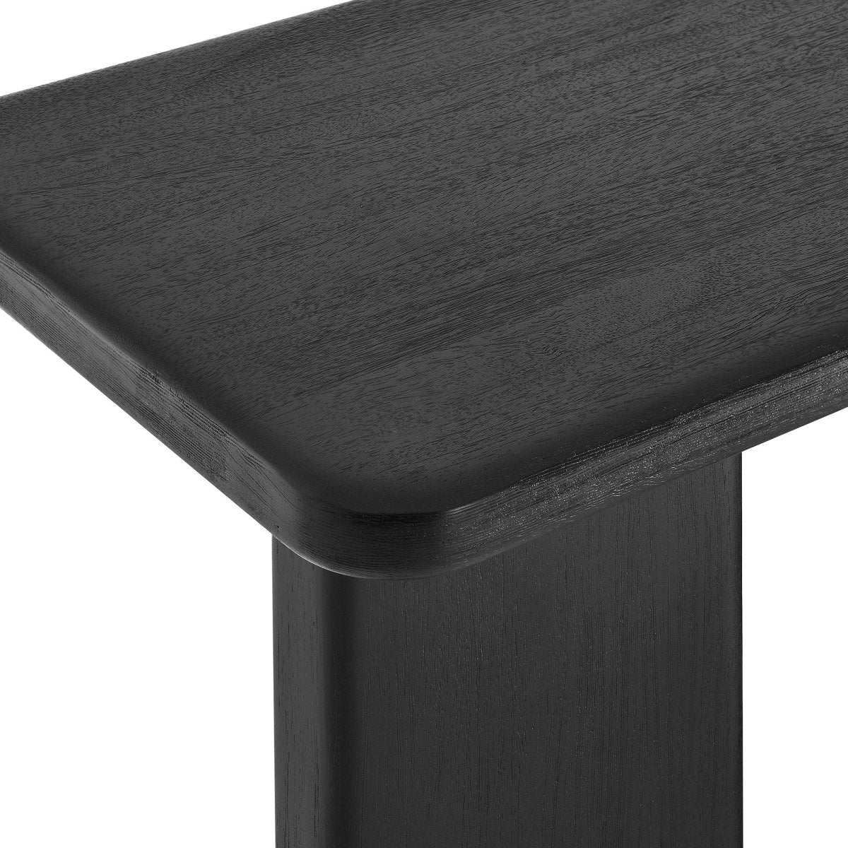 Wood Console Table with Angular Legs – 45 Inch Black - Ottomans available at Alpine Outlets in Denver