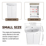 Freestanding Bathroom Vanity With Sink And Storage Rack, Soft Close Doors Base With Basin