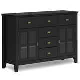 Sideboard Buffet Dining Room Cabinet Solid Wood Storage 54x36in
