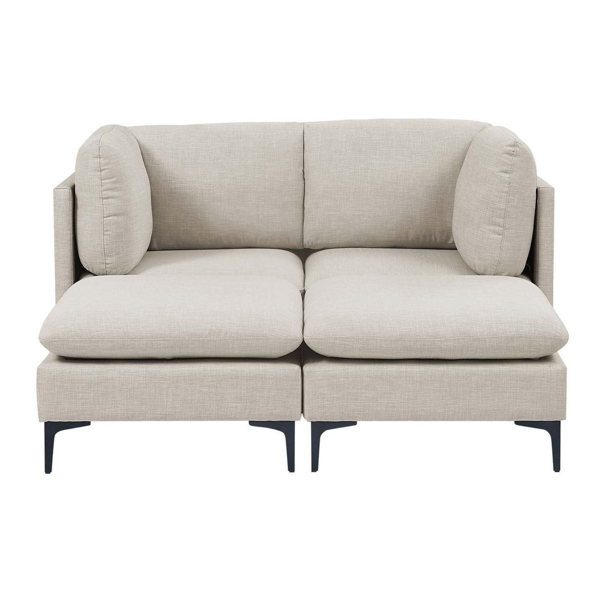 Upholstered Modular Sectional & Tall Legs
