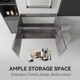 Floating Bathroom Vanity Cabinet With Soft Close Double Doors, Spacious Interior Storage, Wall Mounted, Cabinet Only