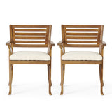 Outdoor Dining Set With Coffee Table And 2 Chairs - Teak