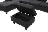 Alger - Left Hand Facing Sofa & Chaise With Ottoman