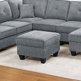 5 Piece Sectional Set With USB Port And Ottoman
