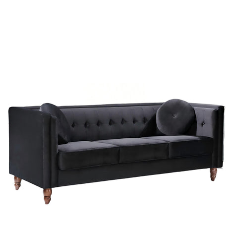 Chesterfield Sofa With Square Arms For Living Room