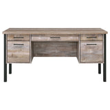 Azura - 4 Drawer Office Desk - Oak