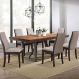 Upholstered Dining Chair (Set of 2) - Taupe / Brown