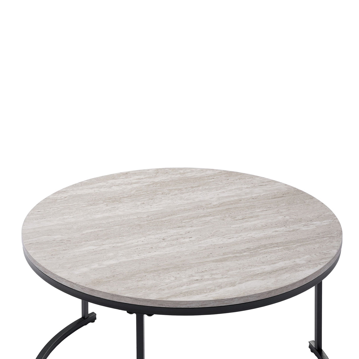 Forma - 4 Piece Occasional Set (1 Coffee, 1 Large End Table & 1 Stool, 1 Small End Table) - Black / White / Gray