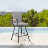 Crown - Outdoor Patio Swivel Bar Stool