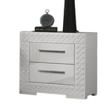 Nightstand With Bar Handle - White