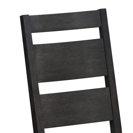 Jemma - Wood Back Dining Side Chair (Set of 2) - Dark Espresso / Beige Linen