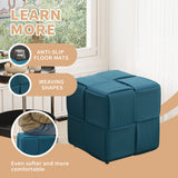 Modern Ottoman Foot Rest With Woven Design