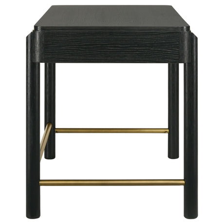Anser - 2 Drawer Vanity Desk Makeup Table Rounded Design - Black