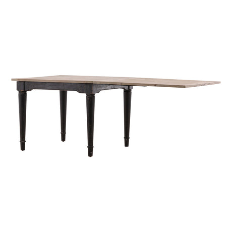 Elaine - Extension Dining Table - Black / Light Brown
