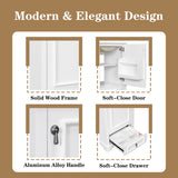 Bathroom Vanity With Sink, Soft Close Door, Adjustable U-Shaped Shelf