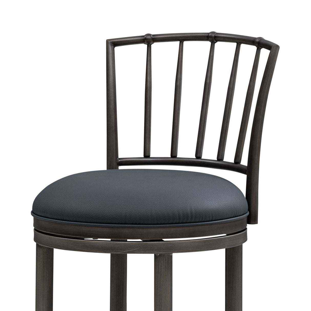 Vince - Commercial Grade Steel Frame Faux Leather Upholstered Swivel Counter Height Barstool