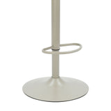 Brock - Adjustable Swivel Curved Back Wood Bar Stool With Faux Leather Seat