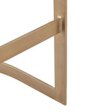 Counter Stool With Upholstered Seat, Metal Base - Charcoal / Antique Gold