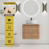 Wall Mounted Bathroom Vanity With Art Sink, 1 Soft Close Door