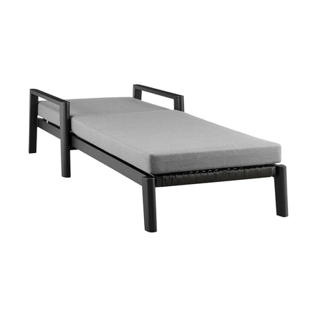 Cayman - Outdoor Patio Adjustable Chaise Lounge Chair In Aluminum With Gray Cushions