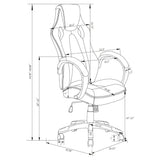 Norset - Upholstered Adjustable Home Office Desk Chair - Black