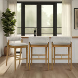 Landyn - 30" Amber Glow Bar Height Rubberwood Barstool