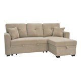 Sleeper Sectional With Pull Out Bed, Reversible Chaise
