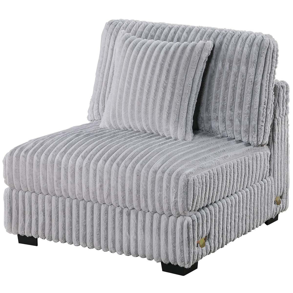 Armless Chair With Pillow, Living Room Furniture