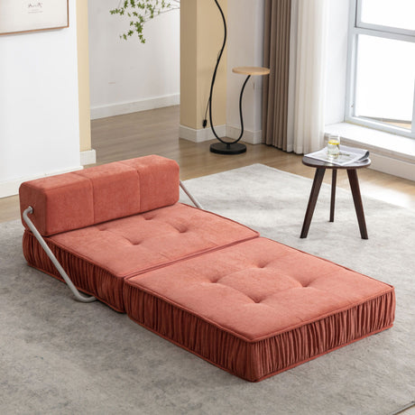 Folding Sofa With Removable Back Cushion, Convertible Futon Sleeper Chair