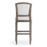 Stool With Upholstered Seat And Back