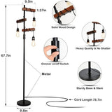 Dimmable Industrial 3-Light Tree Floor Lamp
