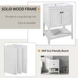 Modern Bathroom Vanity With Sink And Open Shelf