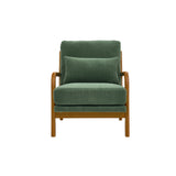 Upholstered Armchair With Back Support Pillow