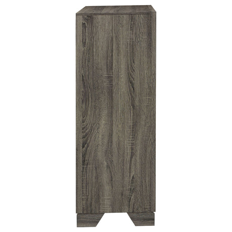 Funston - 4 Drawer Chest Of Drawers With Bar Handles - Brown Oak