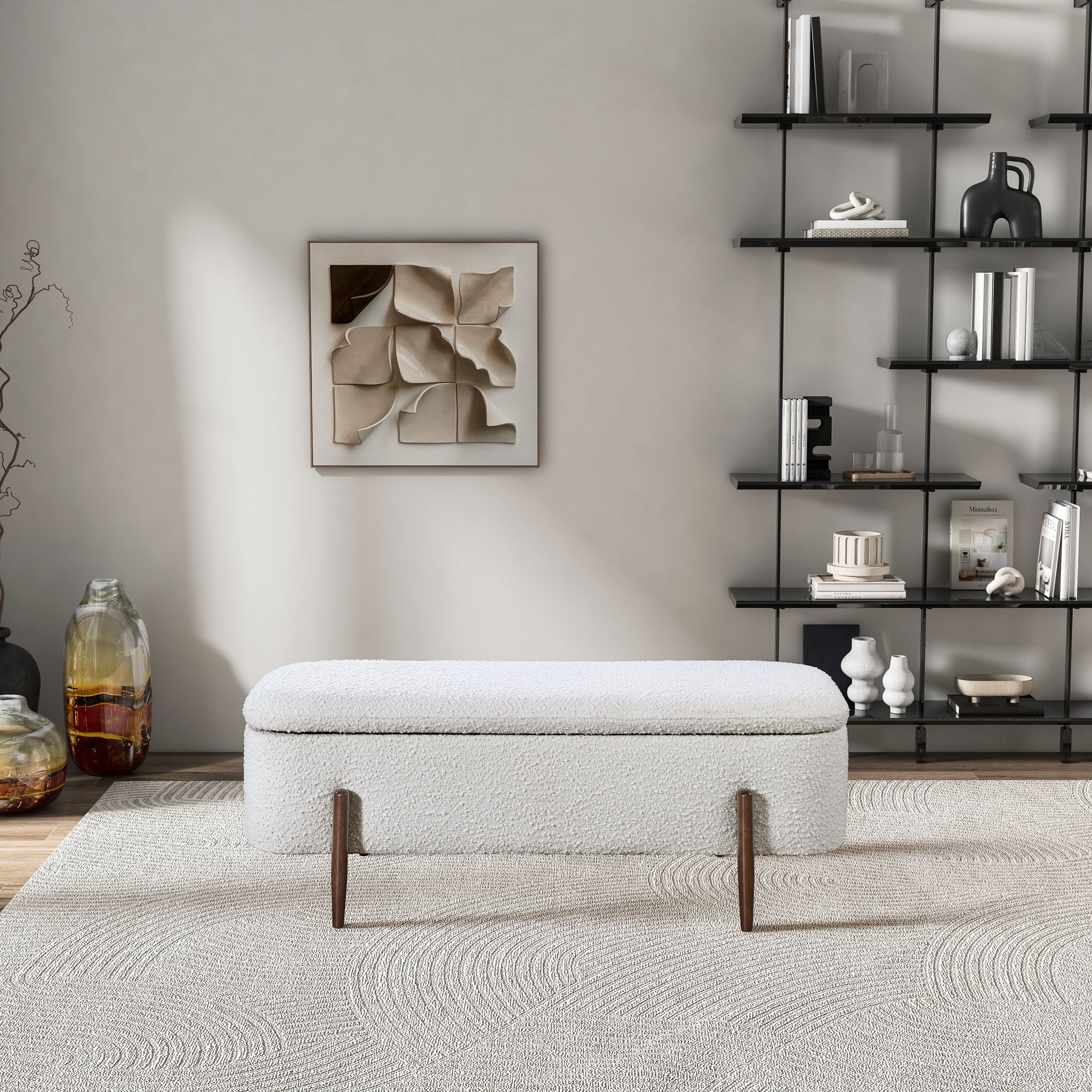 Sarna Storage Bench - Ivory - Thumbnail 2