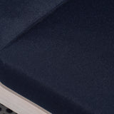Linon Svana 4-Piece Navy/White Wash Fabric/Wood Outdoor Conversation Set
