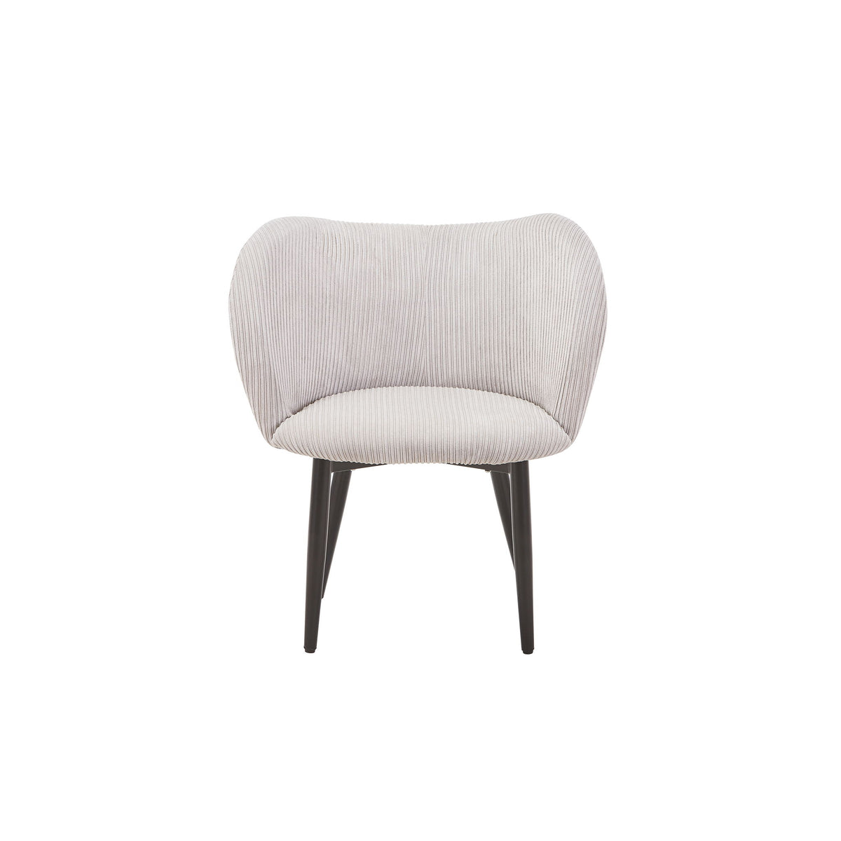 Dining Chair With Curved Padded Back (Set of 2) - Gray