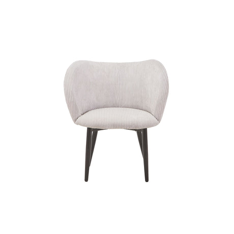 Dining Chair With Curved Padded Back (Set of 2) - Gray