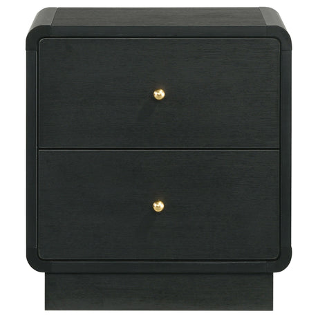 Burton - 2 Drawer Nightstand - Black