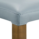 Elyza - Full Back Top Grain Leather Upholstered Wood Dining Chairs (Set of 2)