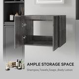 Floating Bathroom Vanity Cabinet With Soft Close Double Doors, Spacious Interior Storage, Wall Mounted, Cabinet Only